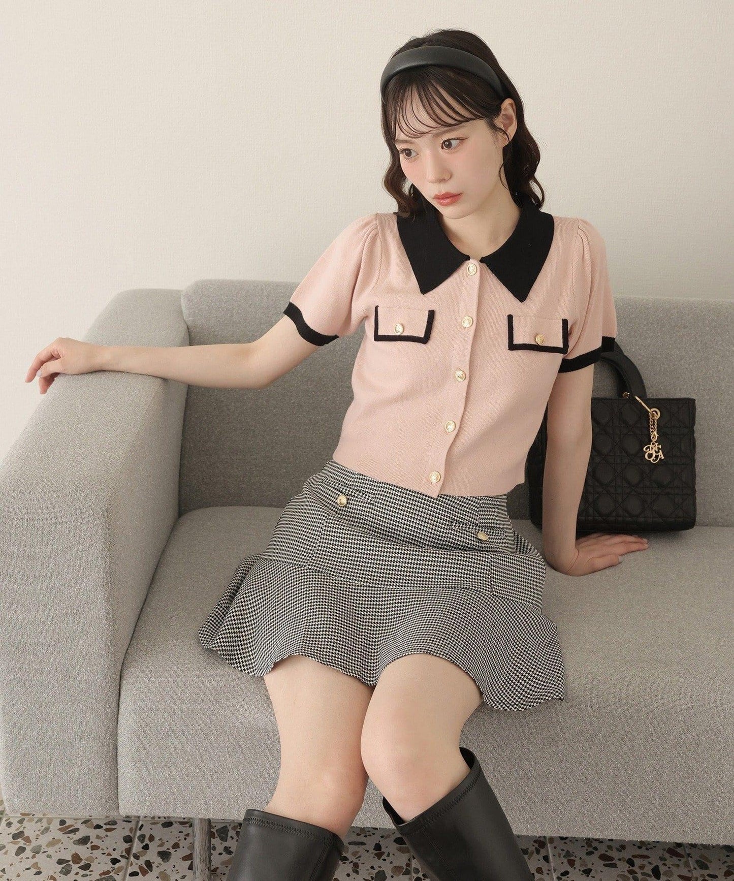 低腰喇叭迷你裙