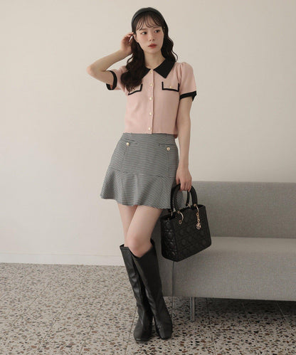 低腰喇叭迷你裙