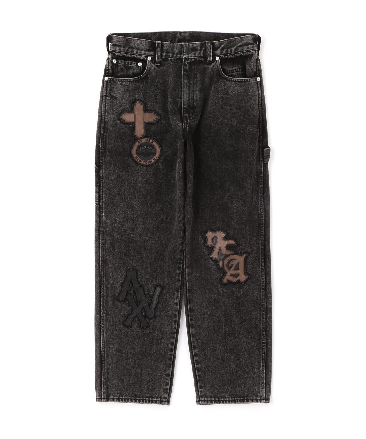 皮標牛仔褲