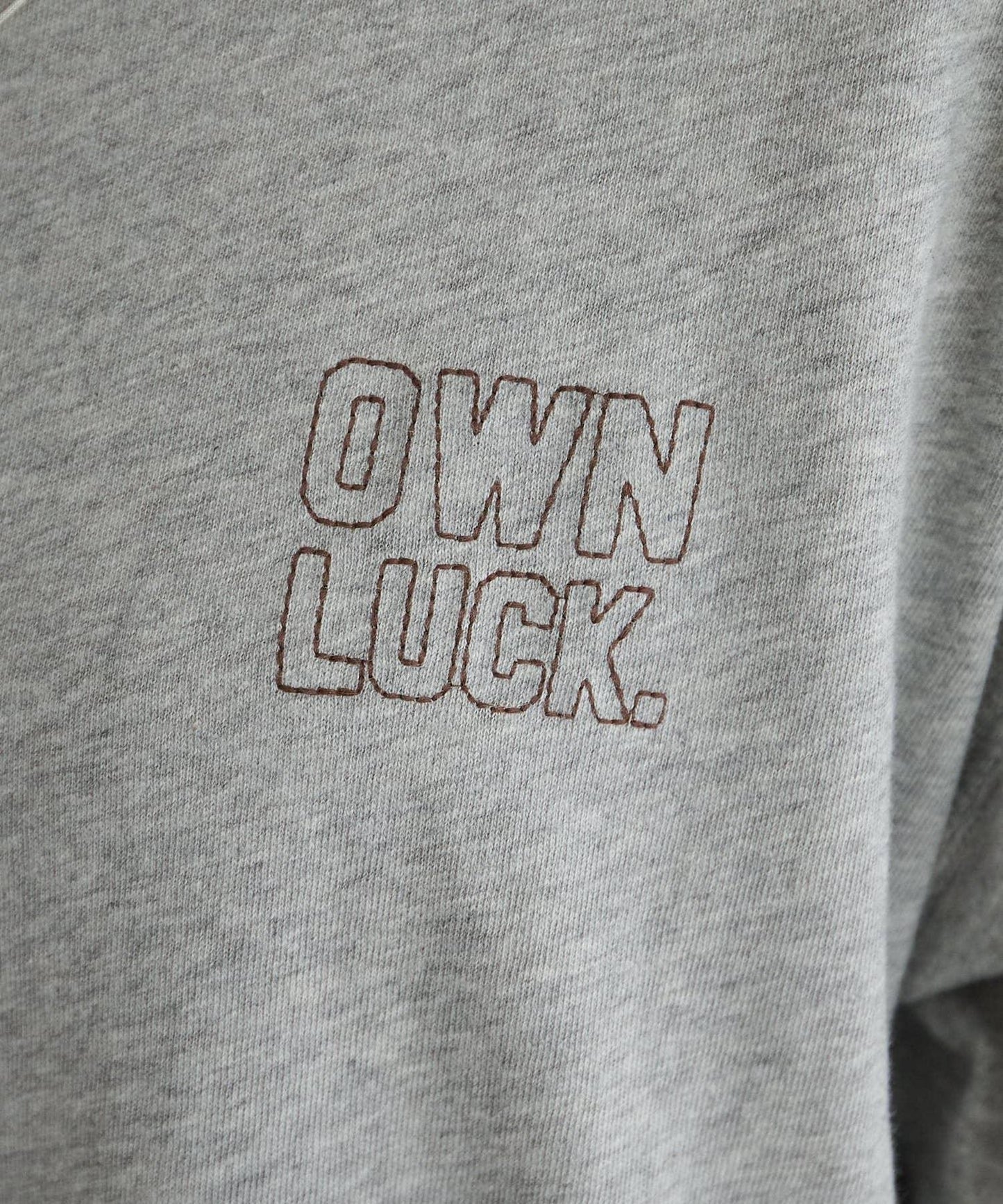 Logo刺繡×絨布印花亞麻混棉T恤