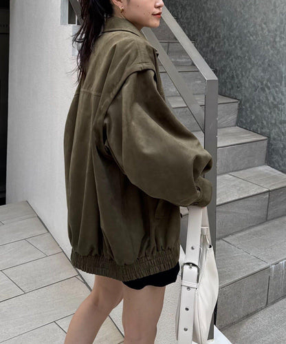 多功能仿麂皮風長款外套