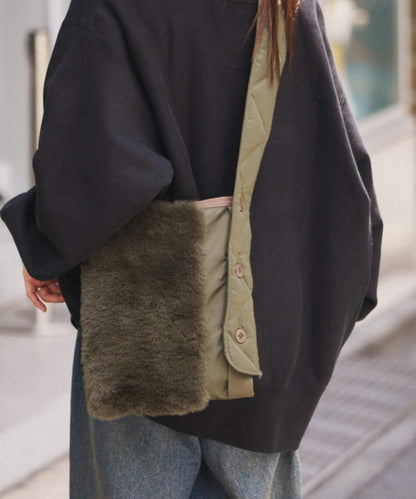 【PALCLOSET限定】羊毛切換肩揹包