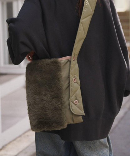 【PALCLOSET限定】羊毛切換肩揹包