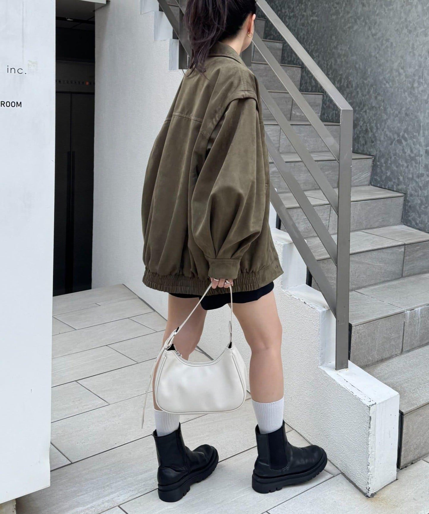 多功能仿麂皮風長款外套