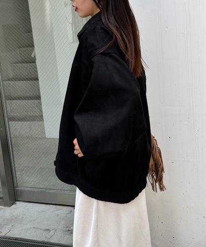 多功能仿麂皮風長款外套