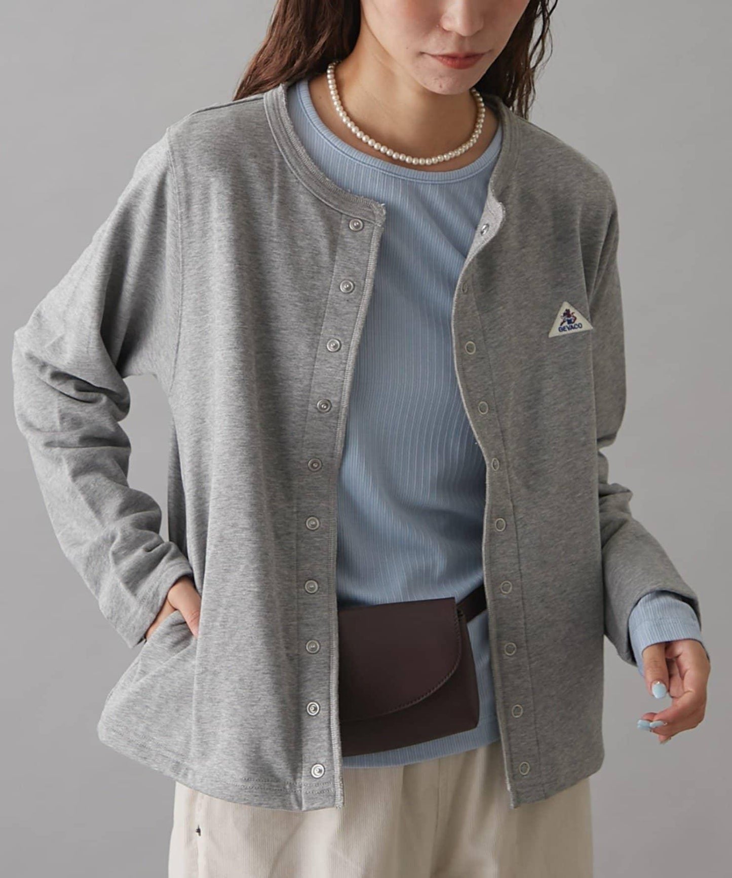 GEVACO裡毛圓領開衫