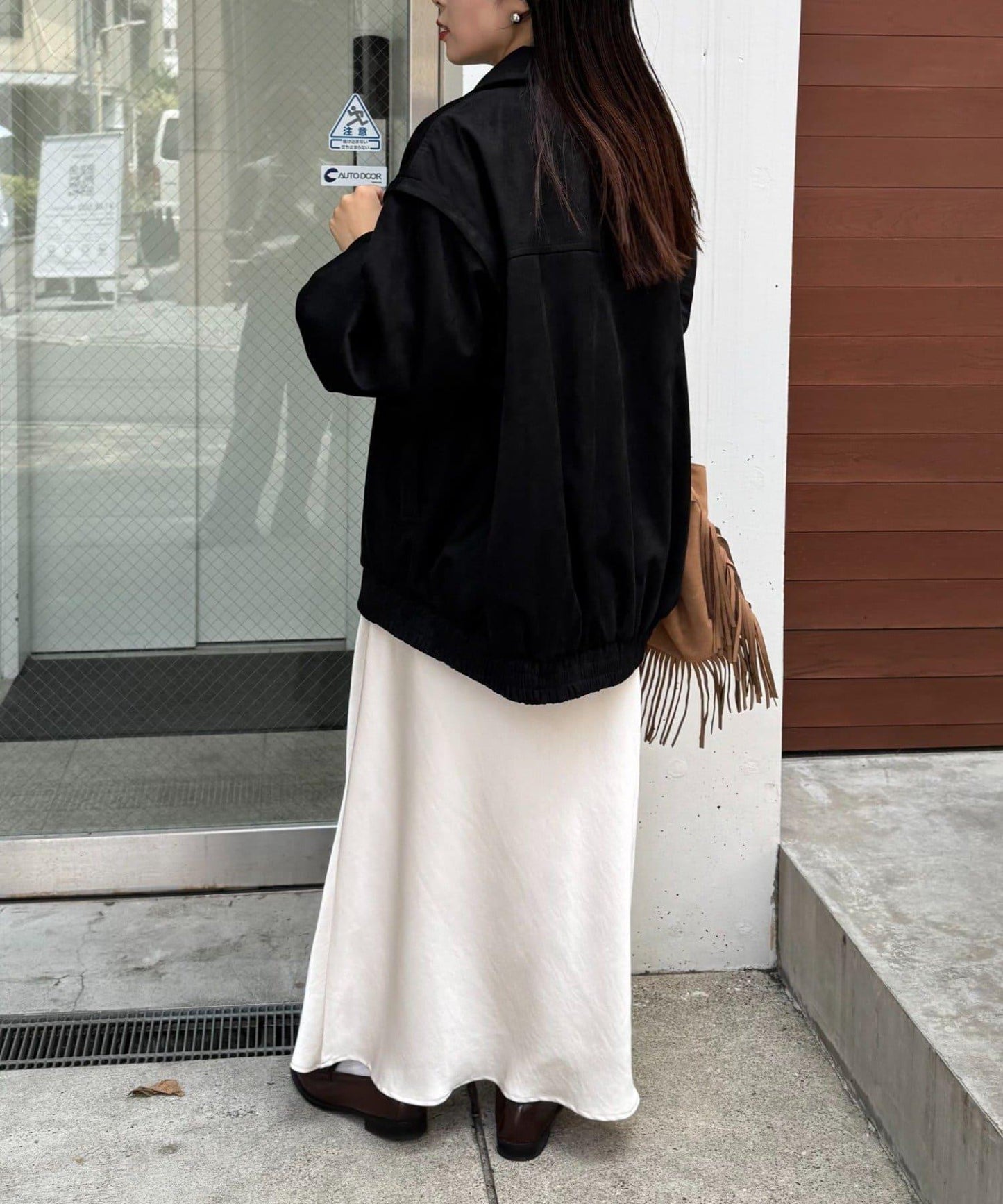 多功能仿麂皮風長款外套