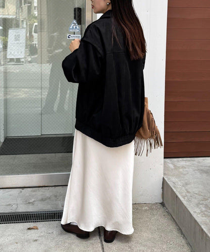 多功能仿麂皮風長款外套