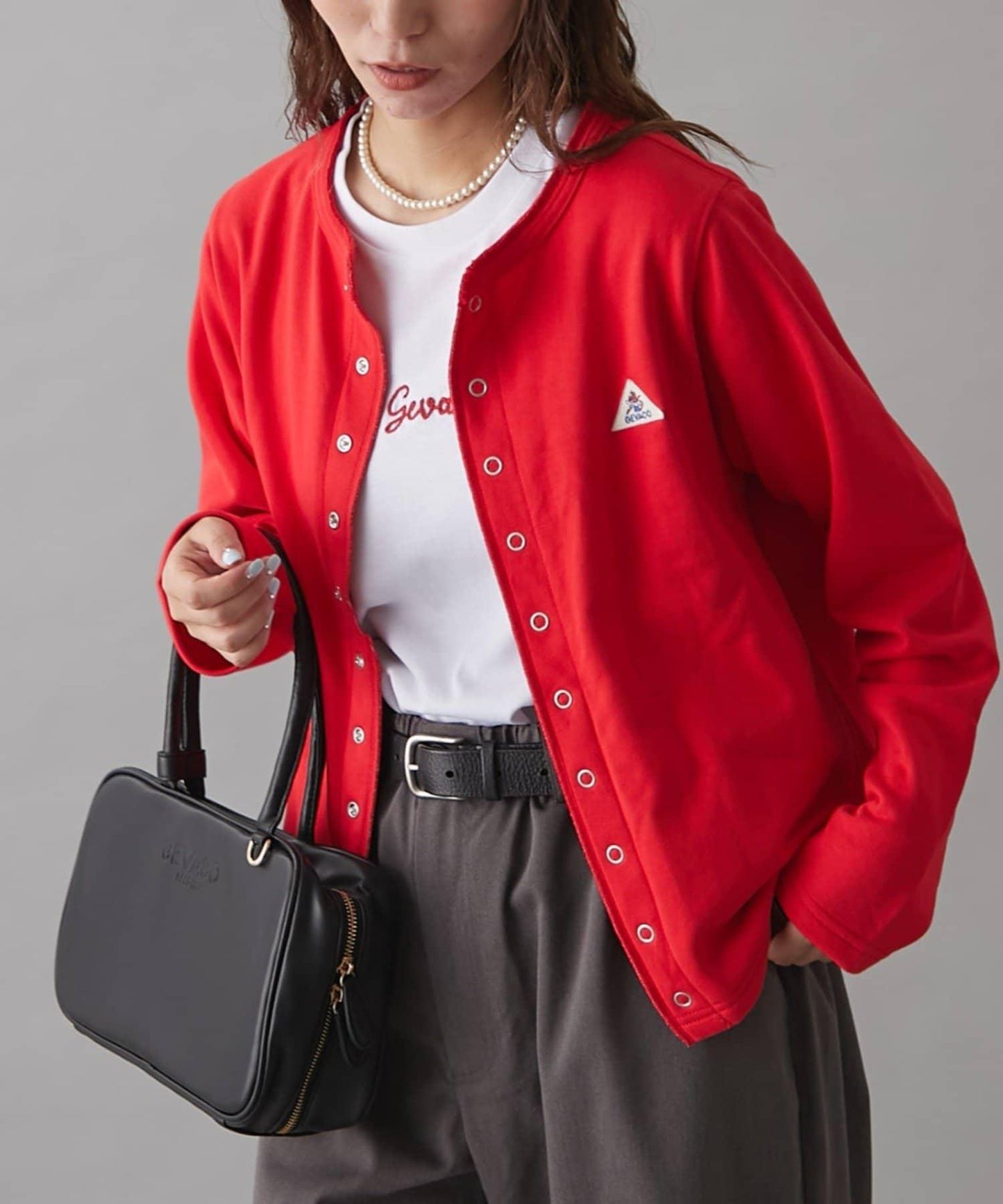 GEVACO裡毛圓領開衫