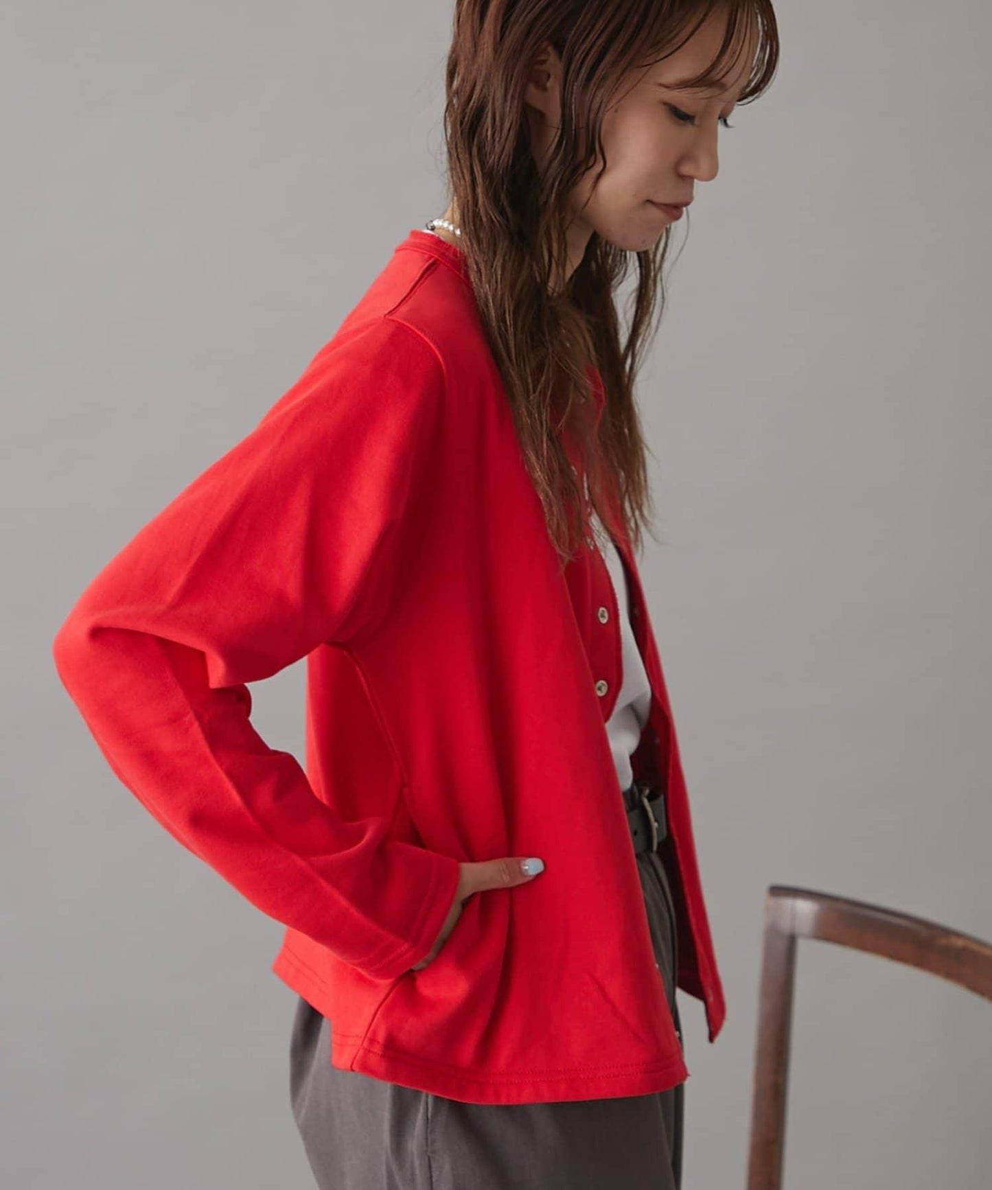 GEVACO裡毛圓領開衫