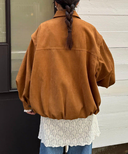 多功能仿麂皮風長款外套