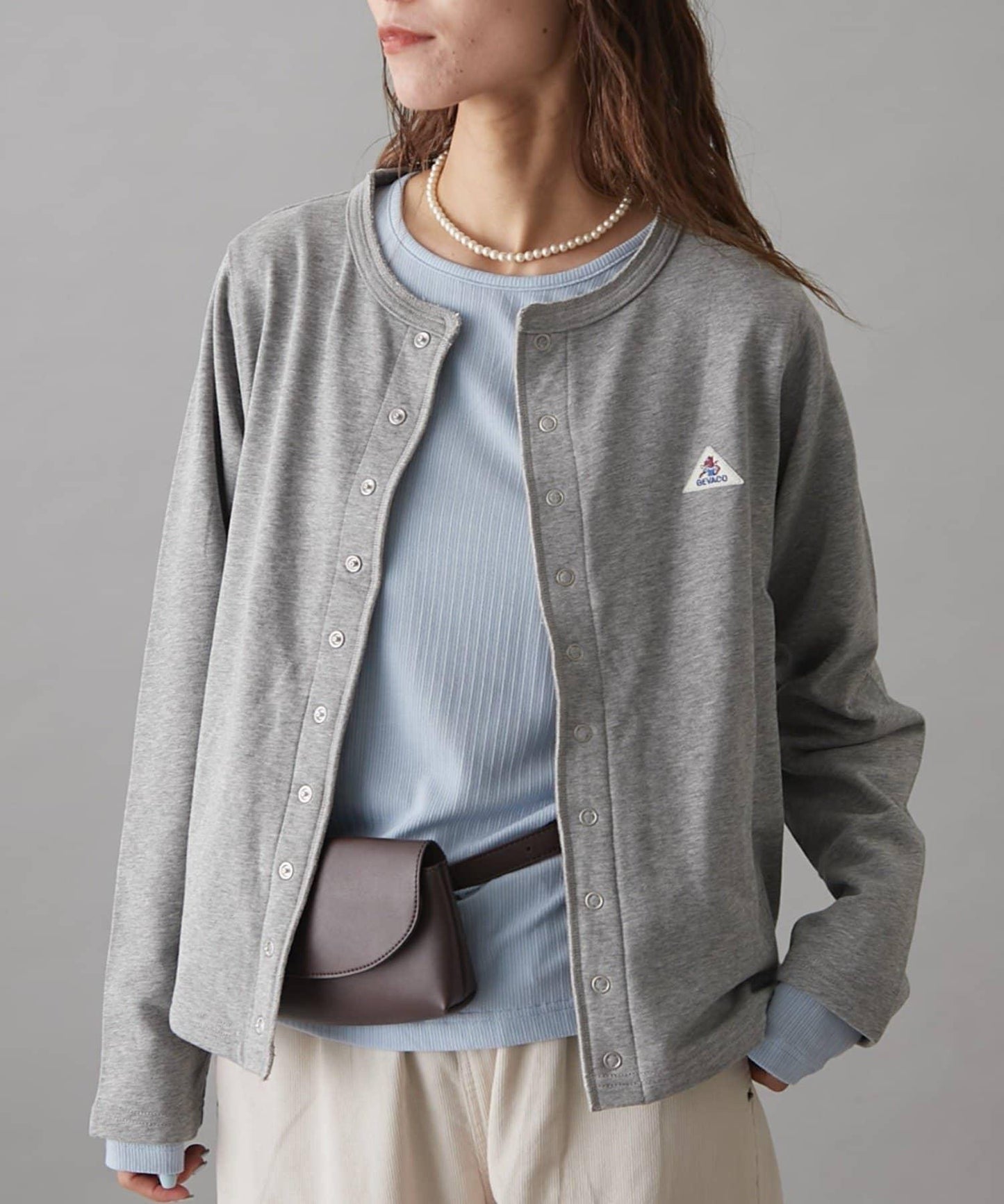 GEVACO裡毛圓領開衫