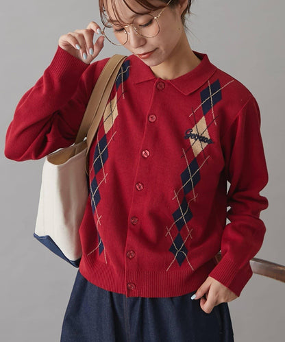 GEVACO菱格紋針織開衫