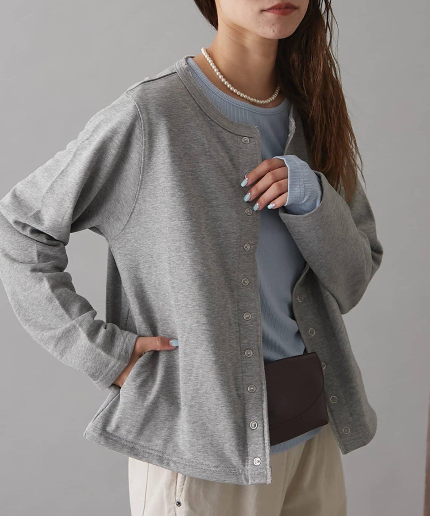 GEVACO裡毛圓領開衫