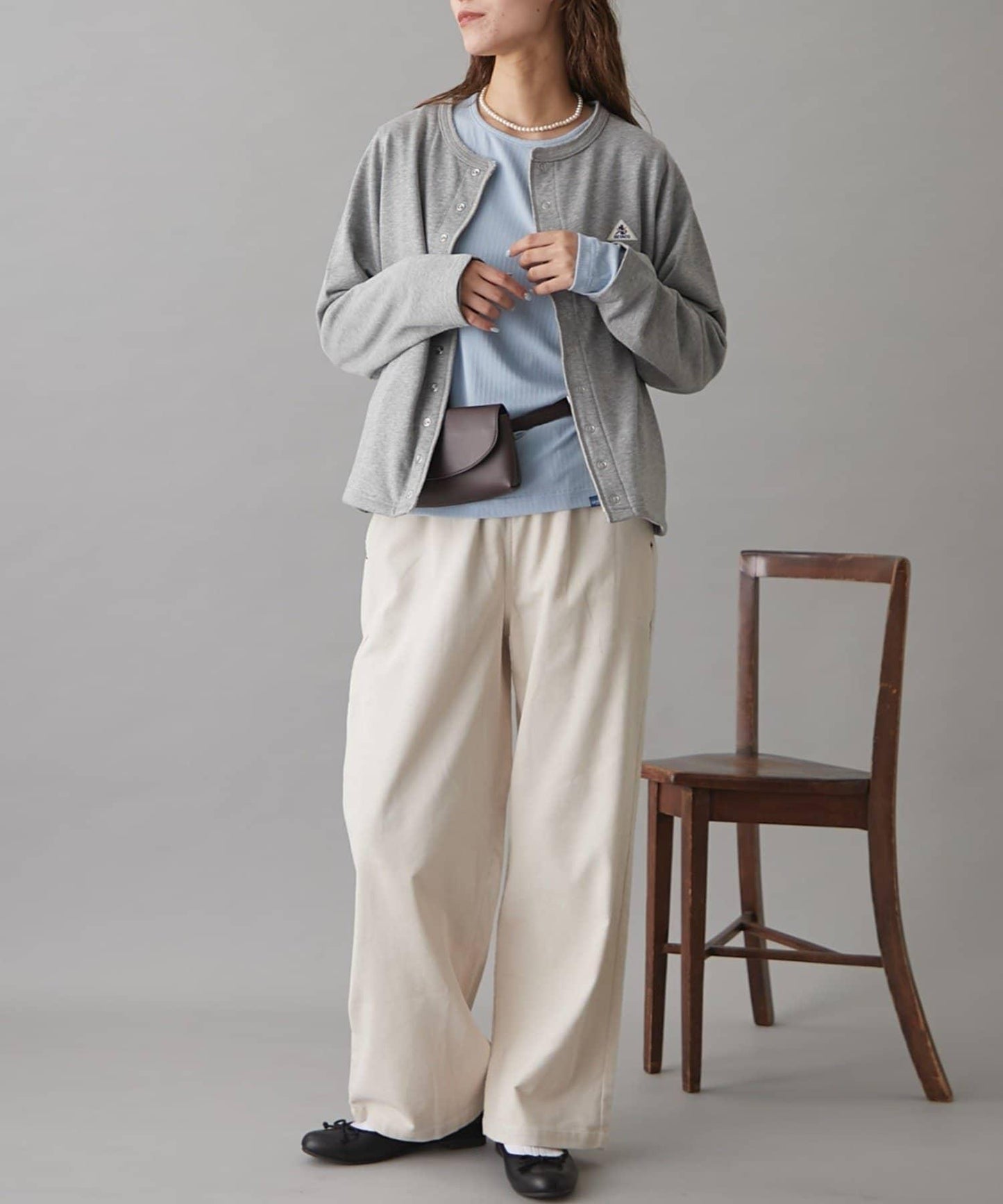 GEVACO裡毛圓領開衫