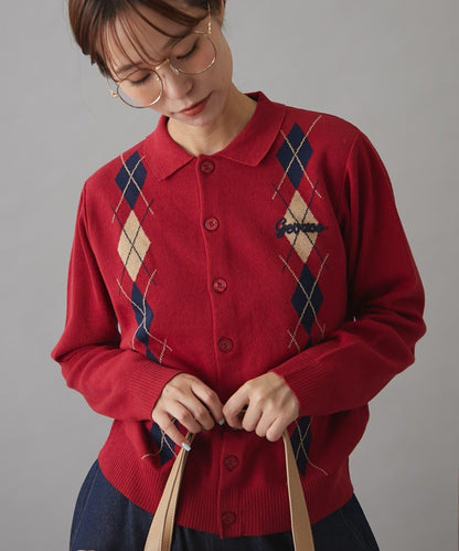 GEVACO菱格紋針織開衫