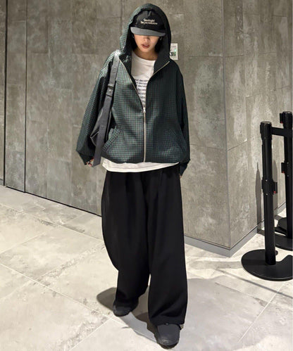 【男女通用】格紋全拉鍊襯衫夾克