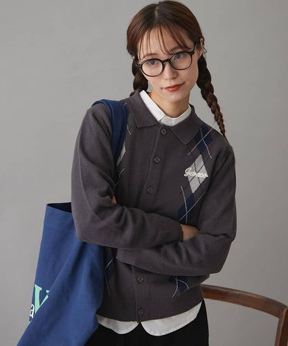 GEVACO菱格紋針織開衫