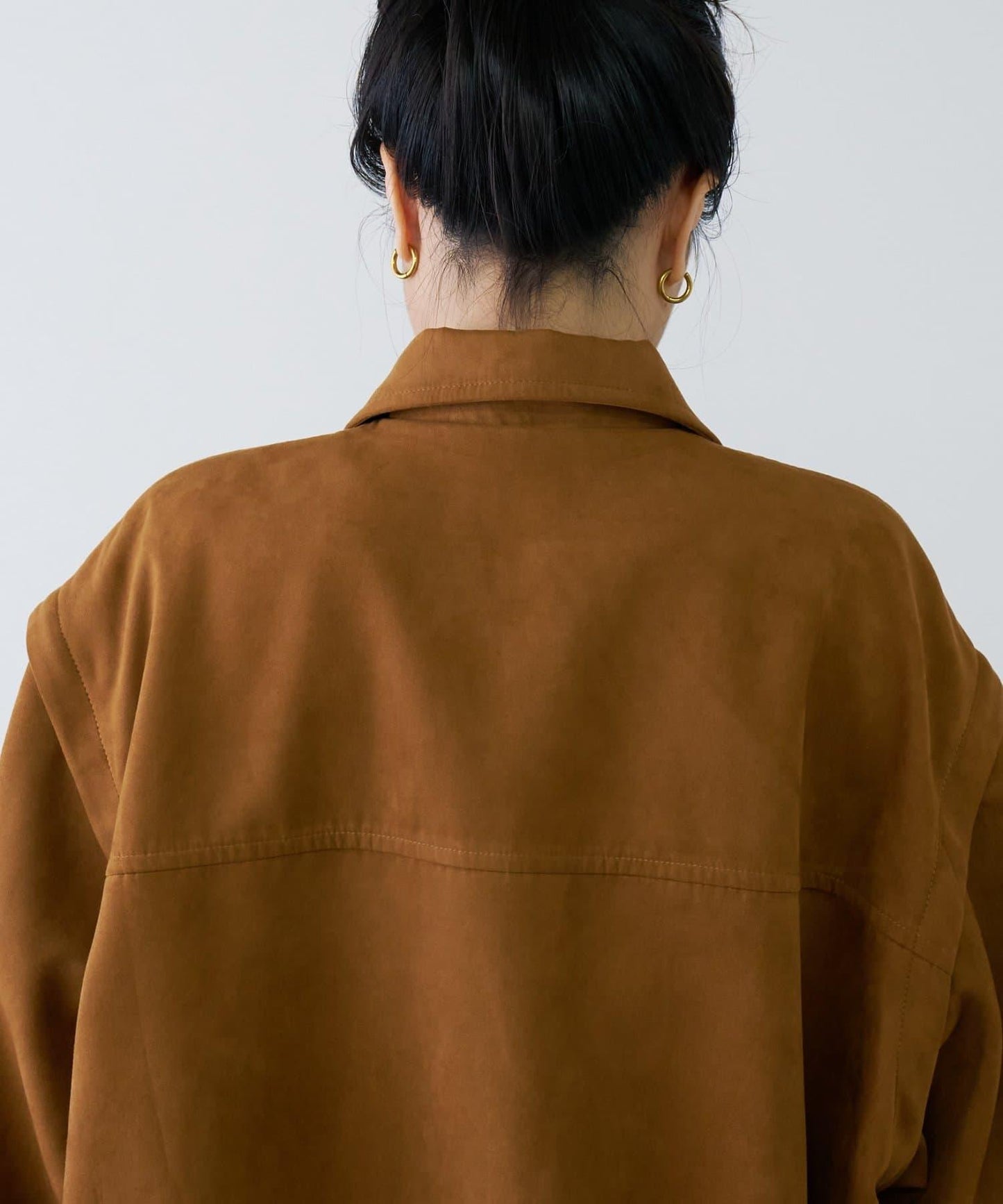 多功能仿麂皮風長款外套