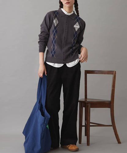 GEVACO菱格紋針織開衫