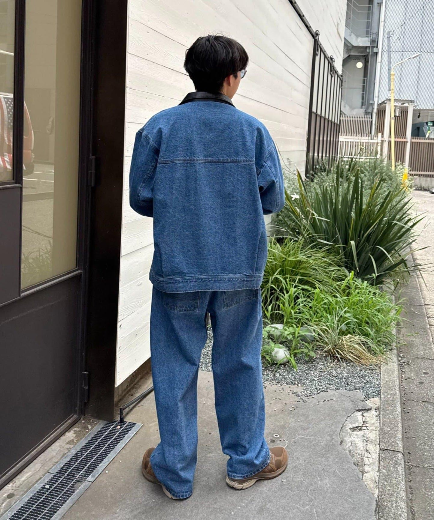 【男士】皮革領西部風牛仔夾克/套裝商品