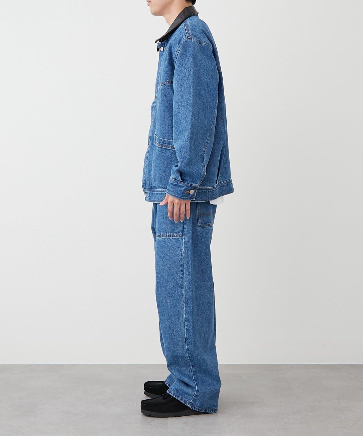 【男士】皮革領西部風牛仔夾克/套裝商品