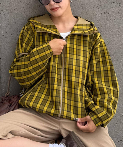 【男女通用】格紋全拉鍊襯衫夾克