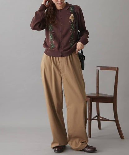 GEVACO菱格紋針織開衫