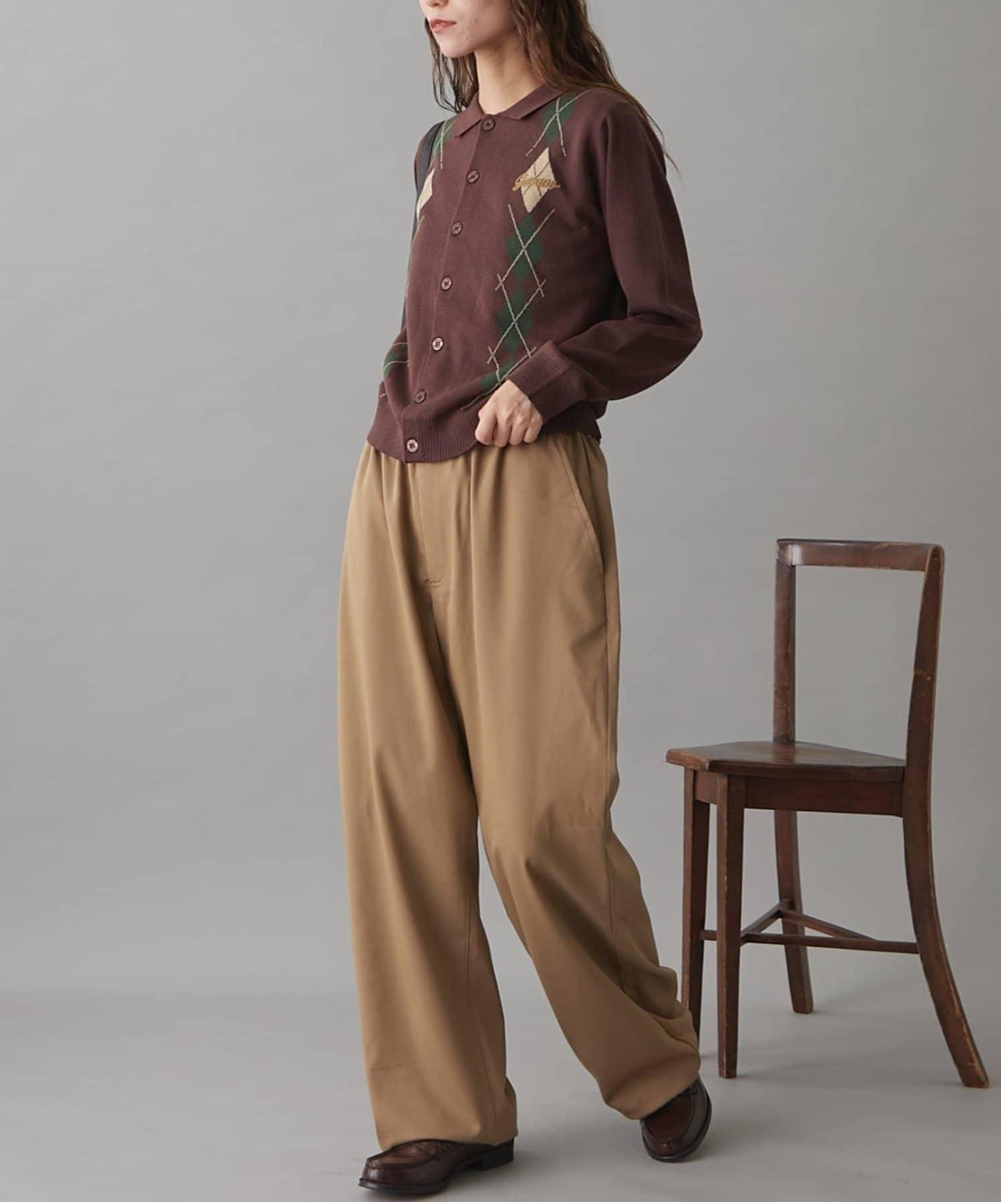 GEVACO菱格紋針織開衫