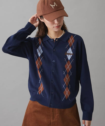 GEVACO菱格紋針織開衫