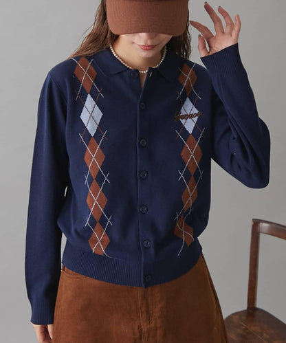 GEVACO菱格紋針織開衫