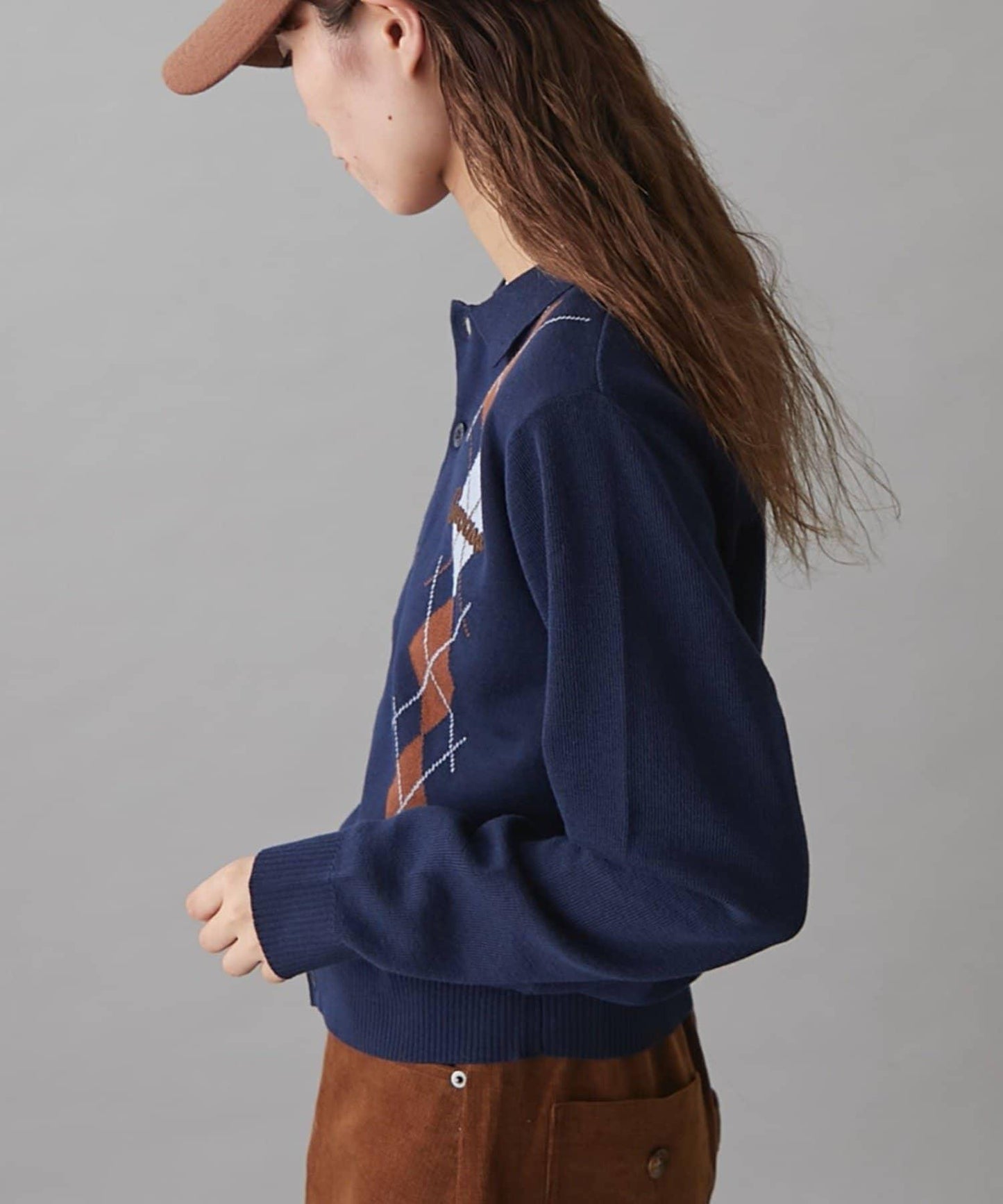 GEVACO菱格紋針織開衫