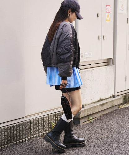 etsinta改良款拼接棉絮繭形夾克