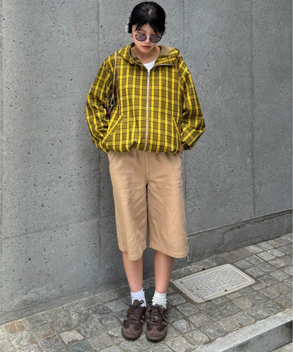 【男女通用】格紋全拉鍊襯衫夾克