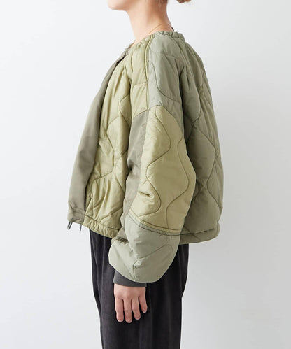 etsinta改良款拼接棉絮繭形夾克