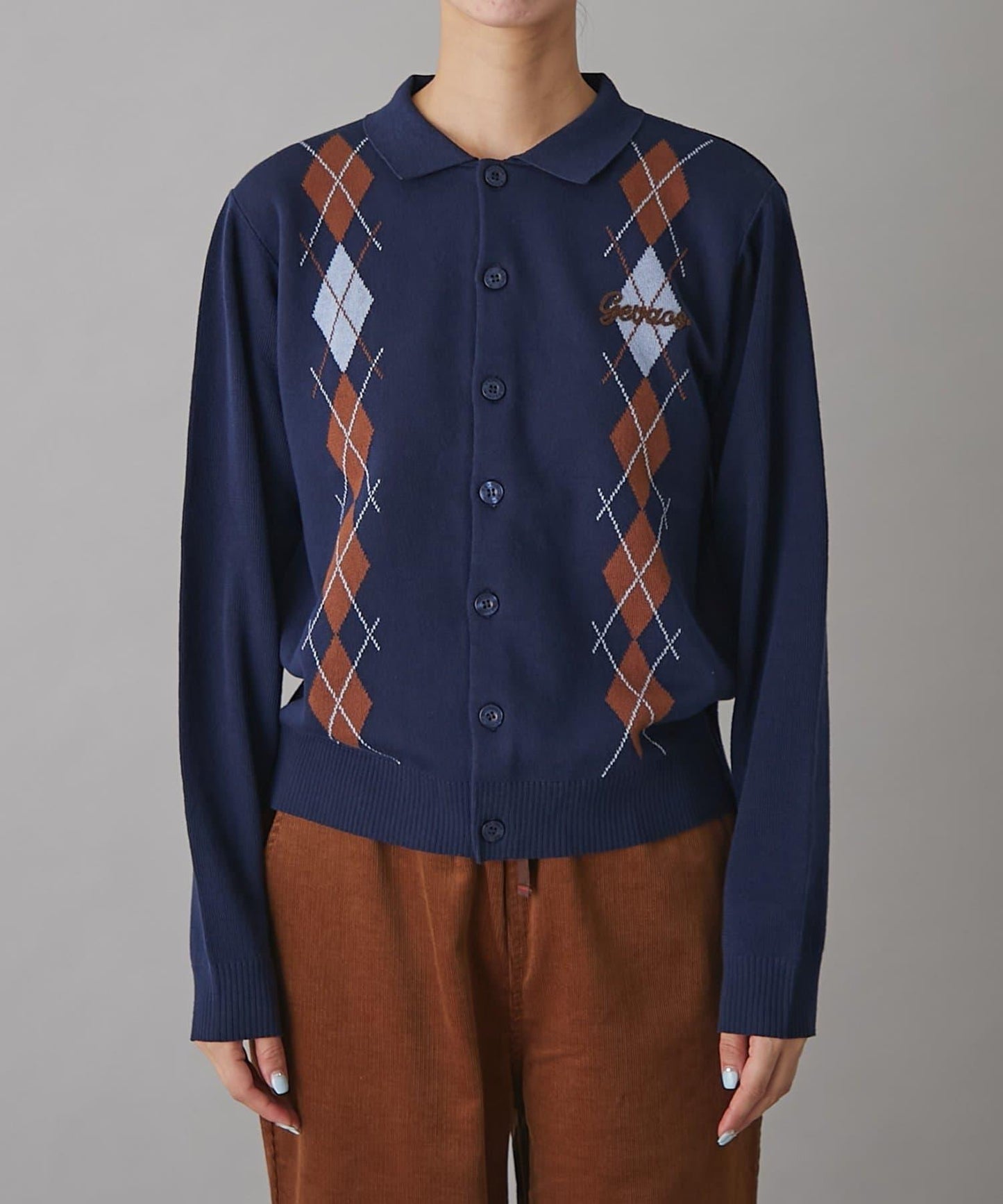 GEVACO菱格紋針織開衫