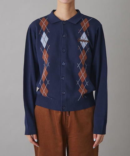 GEVACO菱格紋針織開衫