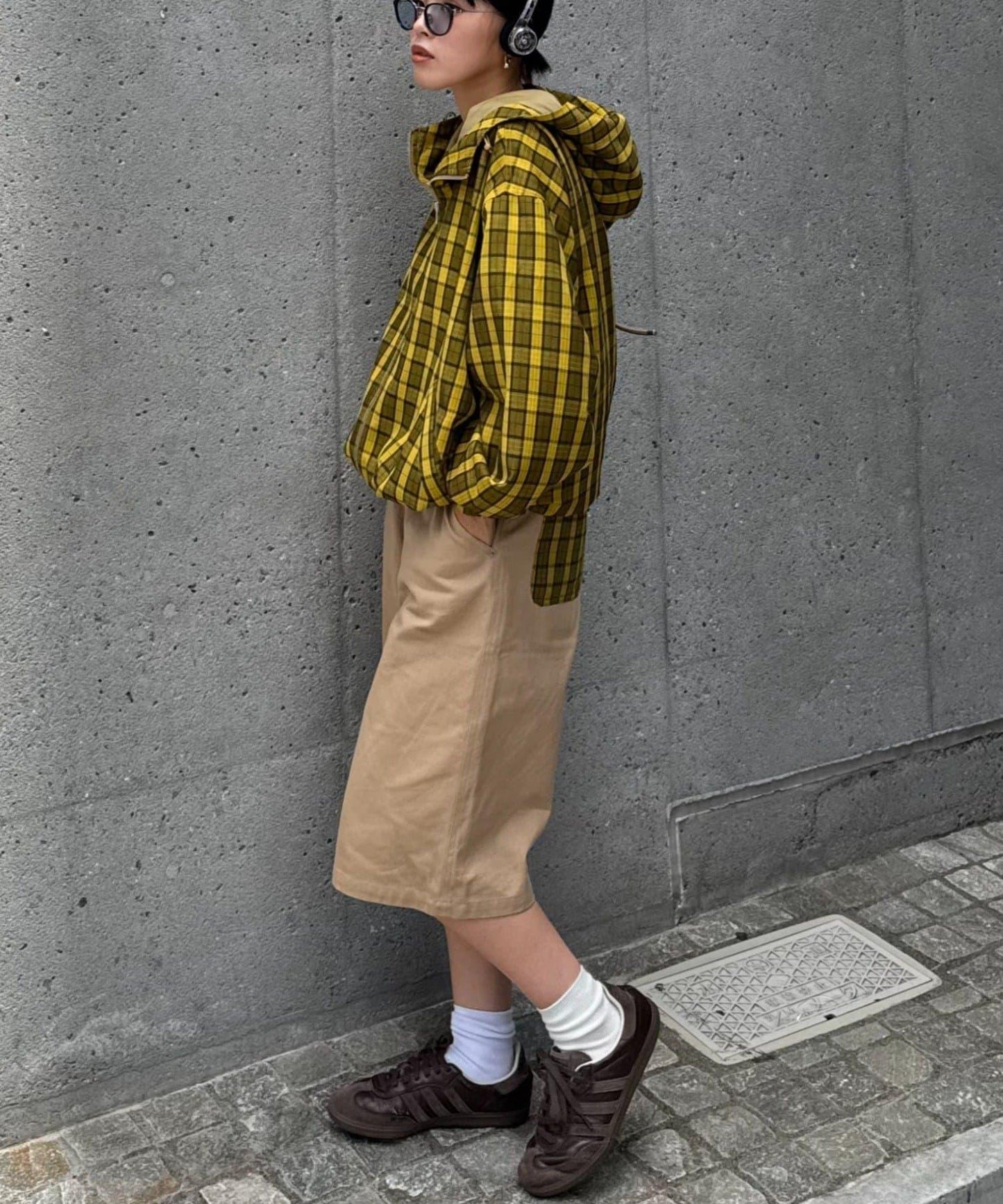【男女通用】格紋全拉鍊襯衫夾克