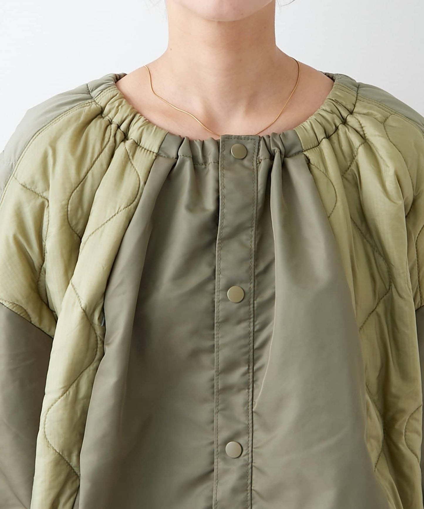 etsinta改良款拼接棉絮繭形夾克