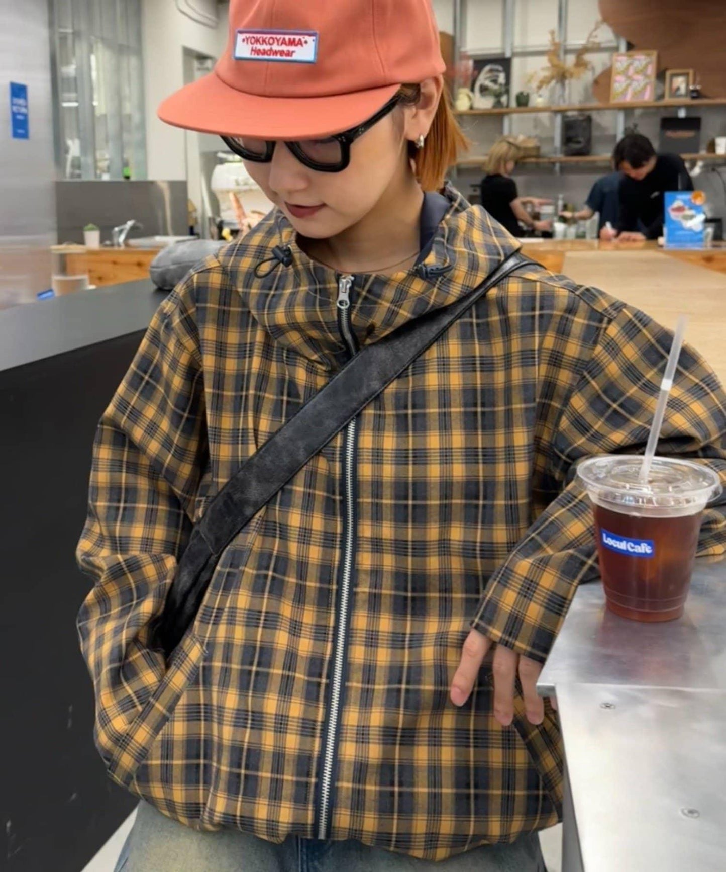 【男女通用】格紋全拉鍊襯衫夾克