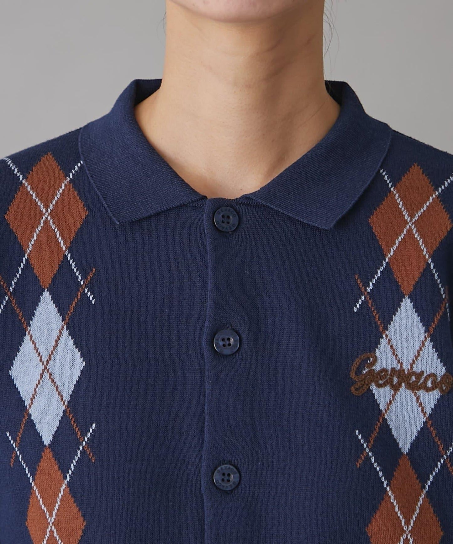 GEVACO菱格紋針織開衫