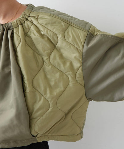 etsinta改良款拼接棉絮繭形夾克