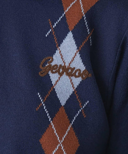 GEVACO菱格紋針織開衫