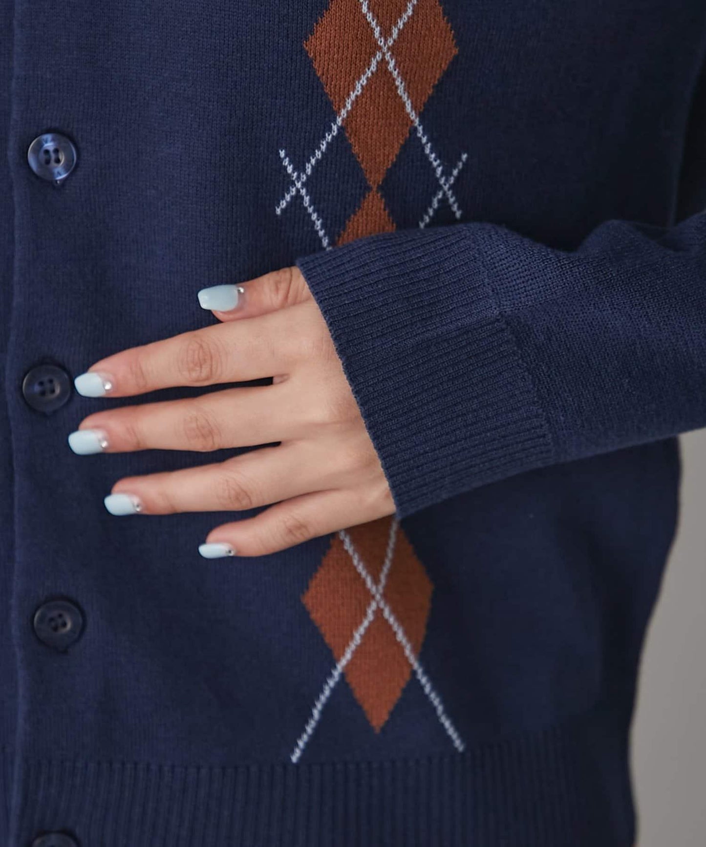 GEVACO菱格紋針織開衫