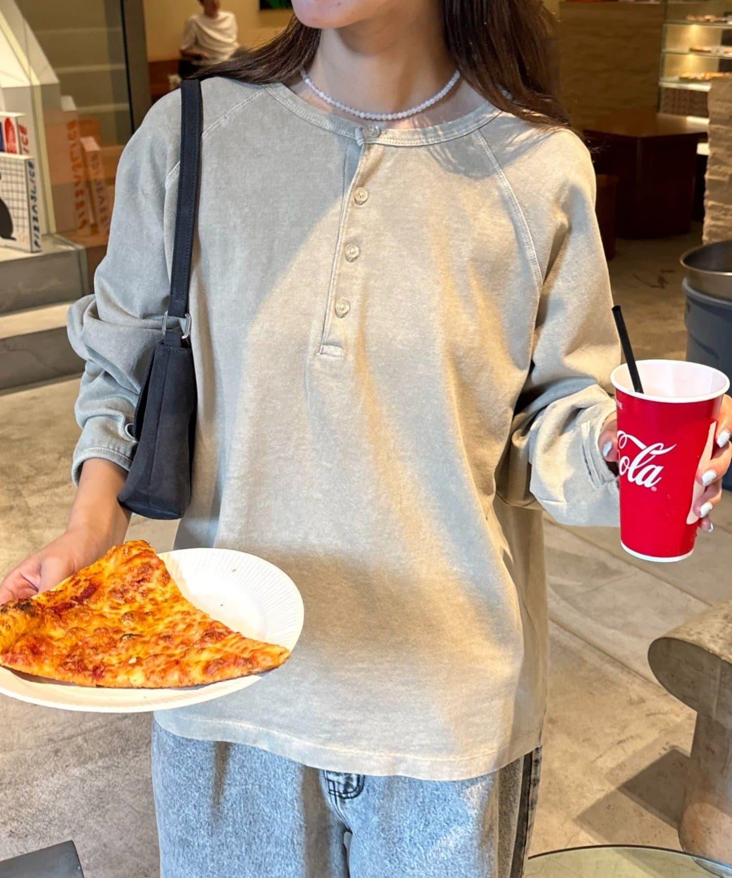 【男女通用】顏料半開領T恤