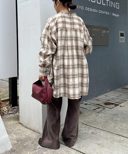 【提升時尚感】絨面綁帶闊腿褲