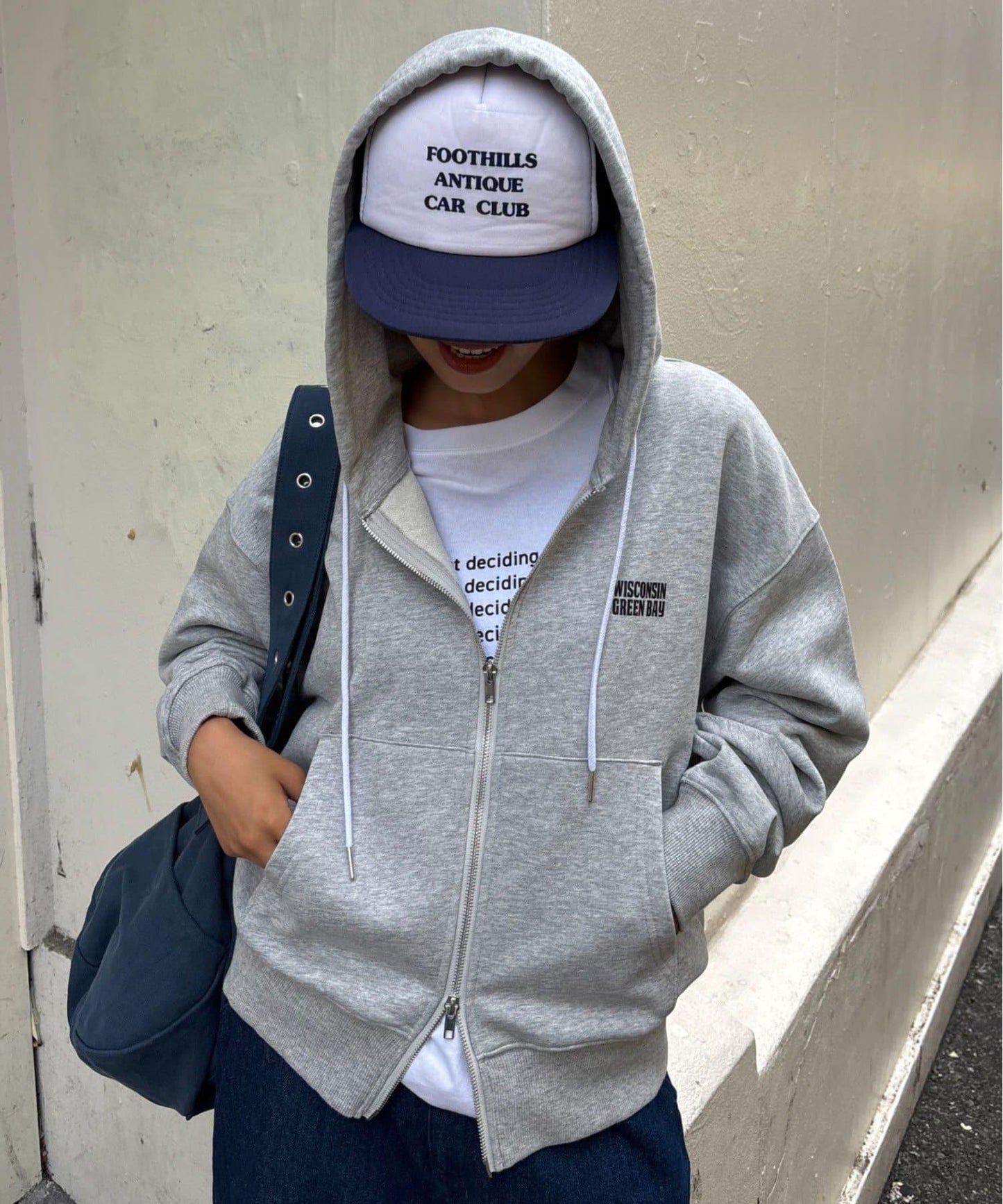 【男女通用】酸洗標誌拉鍊衛衣