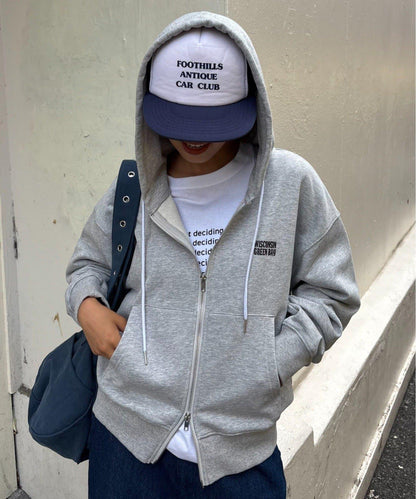 【男女通用】酸洗標誌拉鍊衛衣