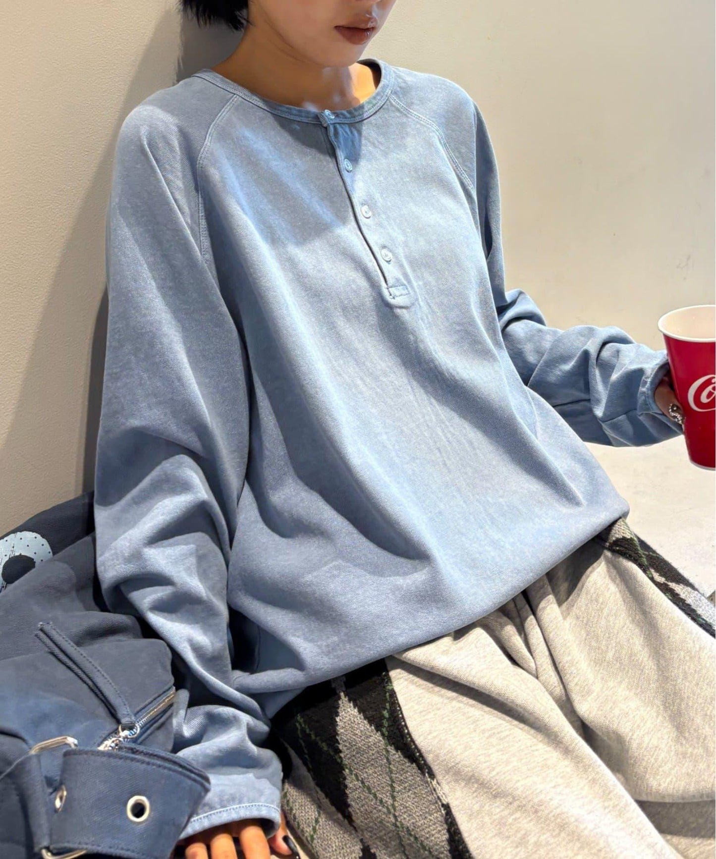 【男女通用】顏料半開領T恤