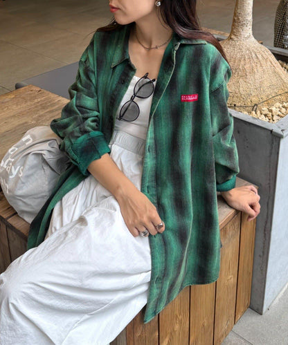 【Franklin Climbing】【LEGACY】復古格紋加工毛襯衫